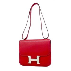 Hermes Hermès Constance 18 Box Calf Shoulder Bag, Rouge vif, A Stamp, Women's